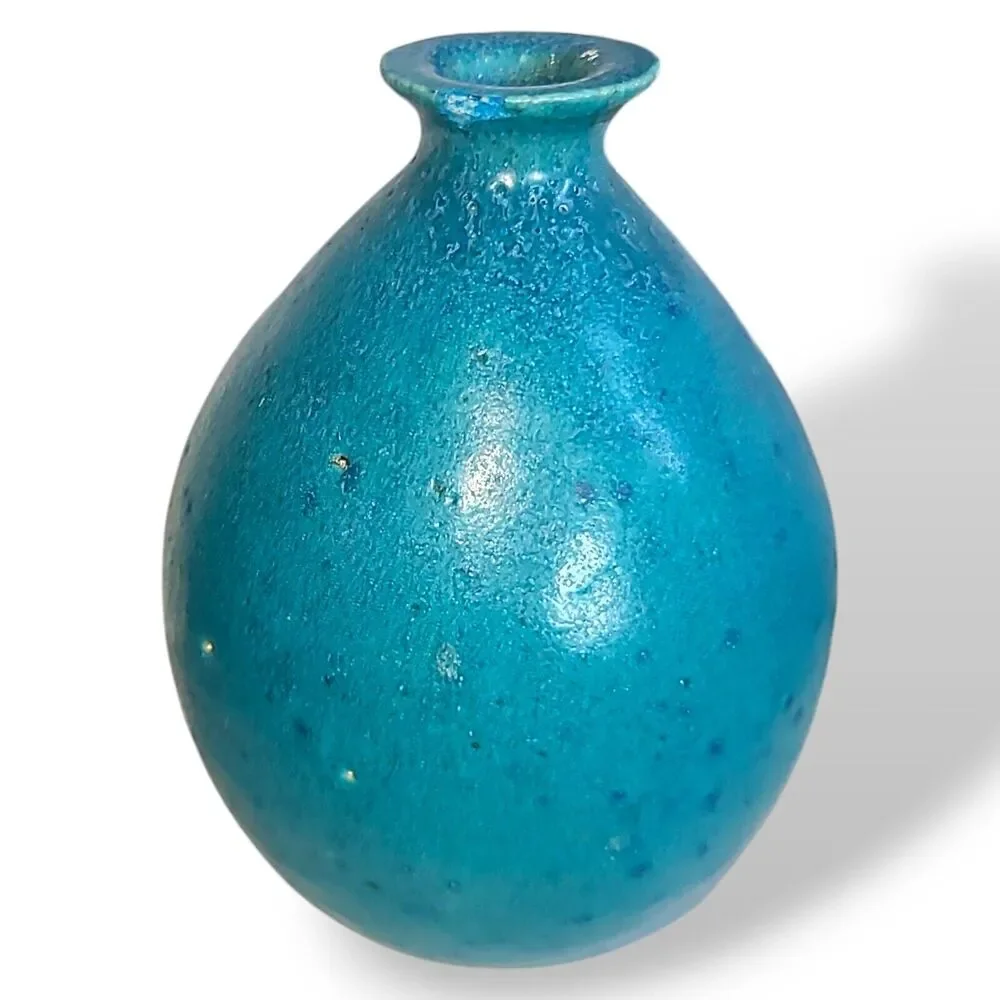 Small‎ Blue Zant Studio Art Pottery Stoneware Vase 4